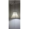 Image 1 : Hanging Ceiling Pendant Lamp with Fabric Shade and Pull Chain