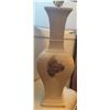 Image 2 : Ceramic Table Lamp with Cottage Scene and Fabric Shade