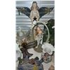 Image 5 : Angel Figurines, Decorative Plate, Candles, and Trinkets