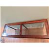Image 6 : Rectangular Wooden Console Table with Glass Top and Lower Cane Shelf