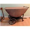 Image 2 : Wood Drop-Leaf Tea Cart with Glass Serving Tray