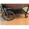 Image 4 : Wood Drop-Leaf Tea Cart with Glass Serving Tray