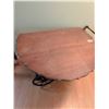 Image 5 : Wood Drop-Leaf Tea Cart with Glass Serving Tray