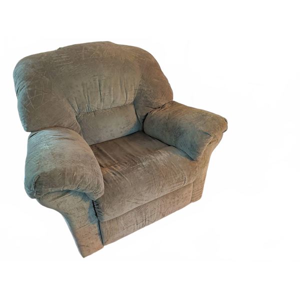 Beige Microfiber Recliner Armchair