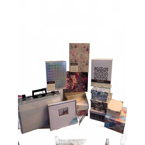 Memory Boxes and Craft Organizer with Contents