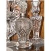 Image 4 : Crystal Glassware, Decanter, and Candle Holders Set