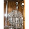 Image 5 : Crystal Glassware, Decanter, and Candle Holders Set