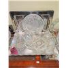 Image 3 : Glass and Crystal Tableware Lot with Silver Trays & More