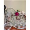 Image 8 : Glass and Crystal Tableware Lot with Silver Trays & More