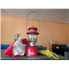 Image 2 : Coleman Red Lantern With Canadian Flag and Yellow Rope