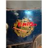 Image 4 : Union Trunk & Luggage Co. Blue Metal Trunk with Brass Hardware