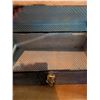 Image 7 : Union Trunk & Luggage Co. Blue Metal Trunk with Brass Hardware