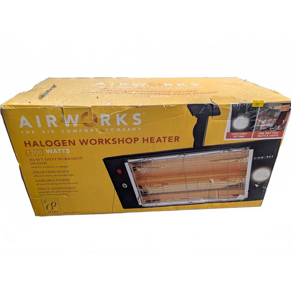 New AirWorks Halogen Workshop Heater 1200W 1 Unit