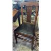 Image 4 : Wooden Dining Table with Five Assorted Chairs