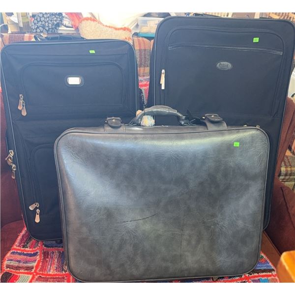 3 Suitcases: Protocol, Olympia, Faux-Leather Carry Case