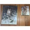 Image 1 : Bradley Jackson Owl Art Prints, Set of 2, Framed