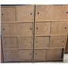 Image 2 : Oak Finish Sliding Door Storage Cabinets