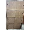 Image 4 : Oak Finish Sliding Door Storage Cabinets