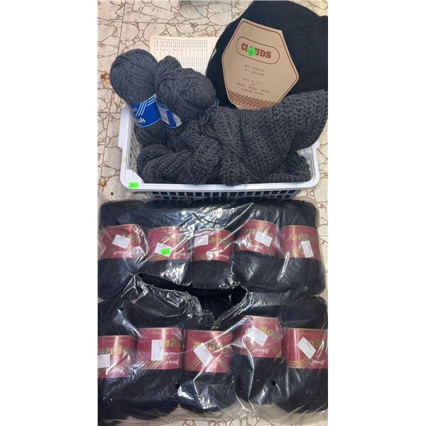 Bulk Lot of Acrylic and Mohair Yarn Bundles