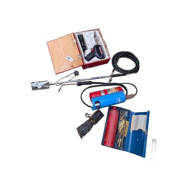 Soldering Gun, BernzOmatic Torch, and Tool Lot