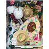 Image 2 : Craft Yarn Lot With Decor, Hats, and Doll Head