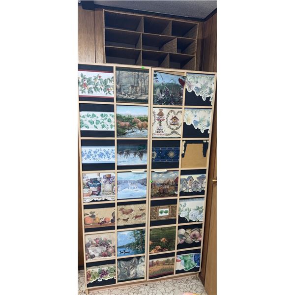 Decorative Laminate 24-Cube Cabinet With Storage Compartments