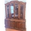 Image 1 : Solid Wood China Cabinet With Glass Doors and Ornate Detailing