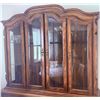 Image 3 : Solid Wood China Cabinet With Glass Doors and Ornate Detailing