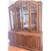 Image 4 : Solid Wood China Cabinet With Glass Doors and Ornate Detailing
