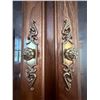 Image 7 : Solid Wood China Cabinet With Glass Doors and Ornate Detailing