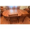 Image 3 : Oak Dining Table With 8 Upholstered Chairs
