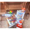 Image 4 : Craft and Game Lot With Folding Screen and Wooden Racks