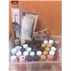 Image 2 : Craft Lot with Acrylic Paints, Yarn, Fabric, Doll Heads, and Tools
