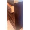 Image 3 : Five-Drawer Brown Wooden Dresser