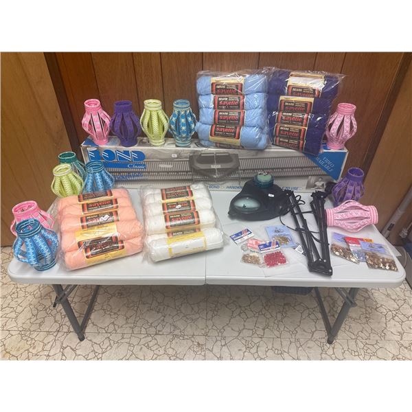 Bond Classic Knitting Machine with Yarn and Craft Accessories
