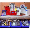 Image 1 : Workshop Tools and Hardware Lot with Red Toolbox and Vintage Radio