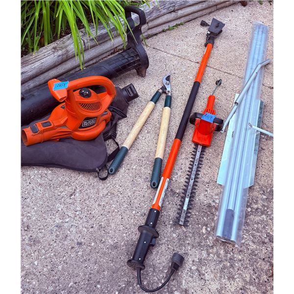 Garden Tools and Black & Decker Blower