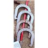 Image 4 : Pro Horseshoe Pitching Set with Metal Horse Shoes and Stakes