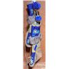 Image 1 : Beaded Suede and Wool Moccasins with Fur Trim