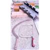 Image 3 : Hand Saw and Bow Saw Assortment with Miter Box and Sickle