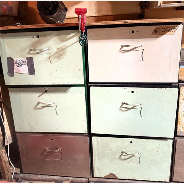 Metal Drawer Cabinet With Mixed Workshop Contents