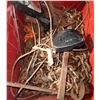Image 3 : Miscellaneous Garage Tools, Cables, and Chevy Hubcap