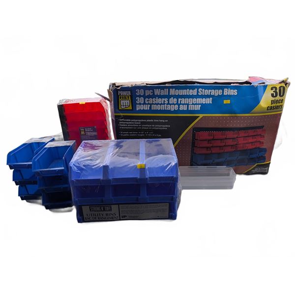 Powerfist Wall Mounted Storage Bins, 30 Piece Set & more