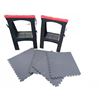 Image 1 : Plastic Folding Sawhorses and Four Interlocking Foam Floor Mats