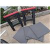 Image 2 : Plastic Folding Sawhorses and Four Interlocking Foam Floor Mats