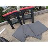 Image 3 : Plastic Folding Sawhorses and Four Interlocking Foam Floor Mats