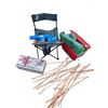 Image 1 : Garden Greenhouse Structure, Folding Lawn Chair, Tarped Shelter, Clothing Rack, and Metal Mailbox
