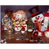 Image 3 : Christmas Decorations Including Snowmen, Santas, and Ornaments