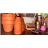 Image 2 : Craft Supply Lot with Terracotta Pots, Glue, Yarn, and Accessories