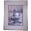 Image 1 : Sheila Barnes Framed Winter Landscape Watercolour